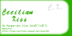 cecilian kiss business card